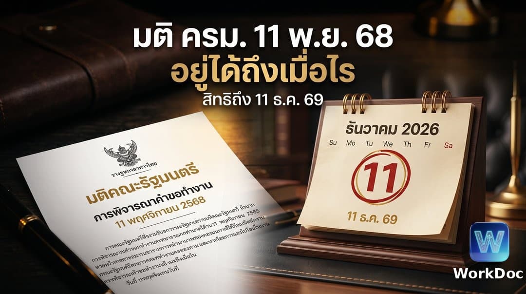 การต่ออายุแรงงานกลุ่มมติ ครม. 11 พ.ย. 2568: สิทธิถึง 11 ธ.ค. 2569
