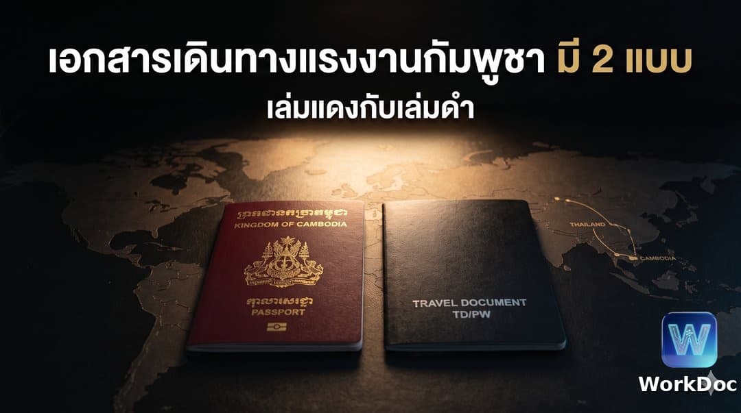 หนังสือเดินทางและเอกสารเดินทางแรงงานต่างด้าวกัมพูชา