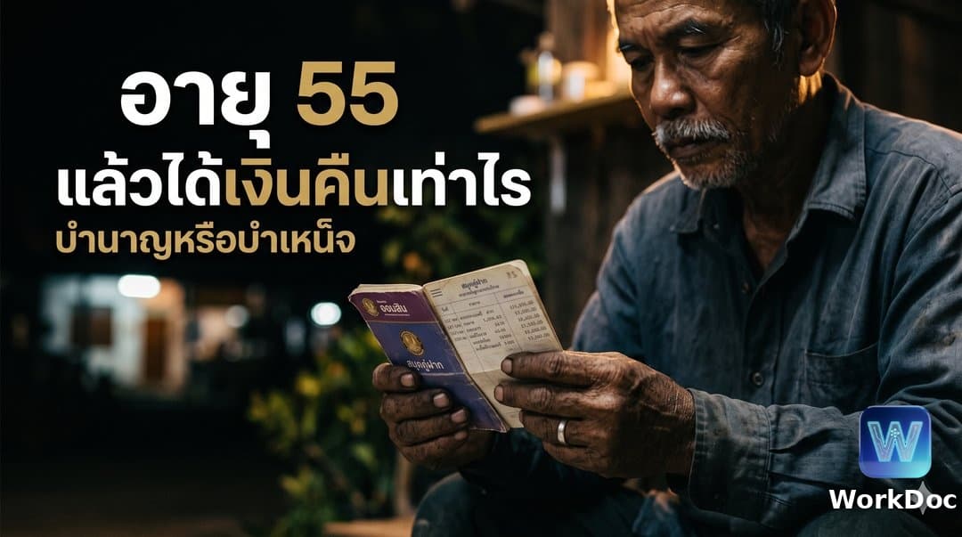 เงินชราภาพประกันสังคมเมื่ออายุครบ 55 ปี บำนาญหรือบำเหน็จ ต่างกันยังไง