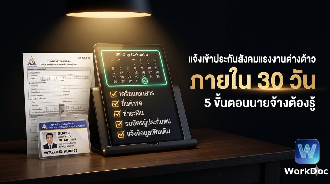 ขั้นตอนแจ้งเข้าประกันสังคมของแรงงานต่างด้าว ทำยังไงบ้าง