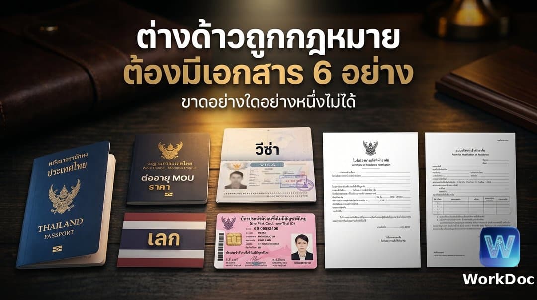 แรงงานต่างด้าวถูกกฎหมายต้องมีเอกสารหลัก 6 รายการ