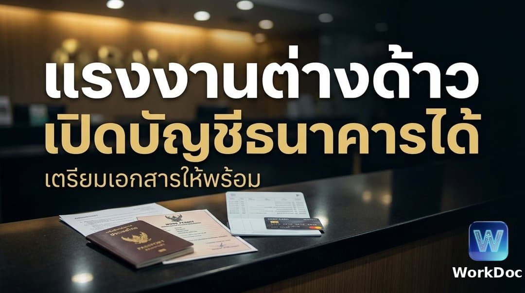 การเปิดบัญชีธนาคารสำหรับแรงงานต่างด้าวในไทย