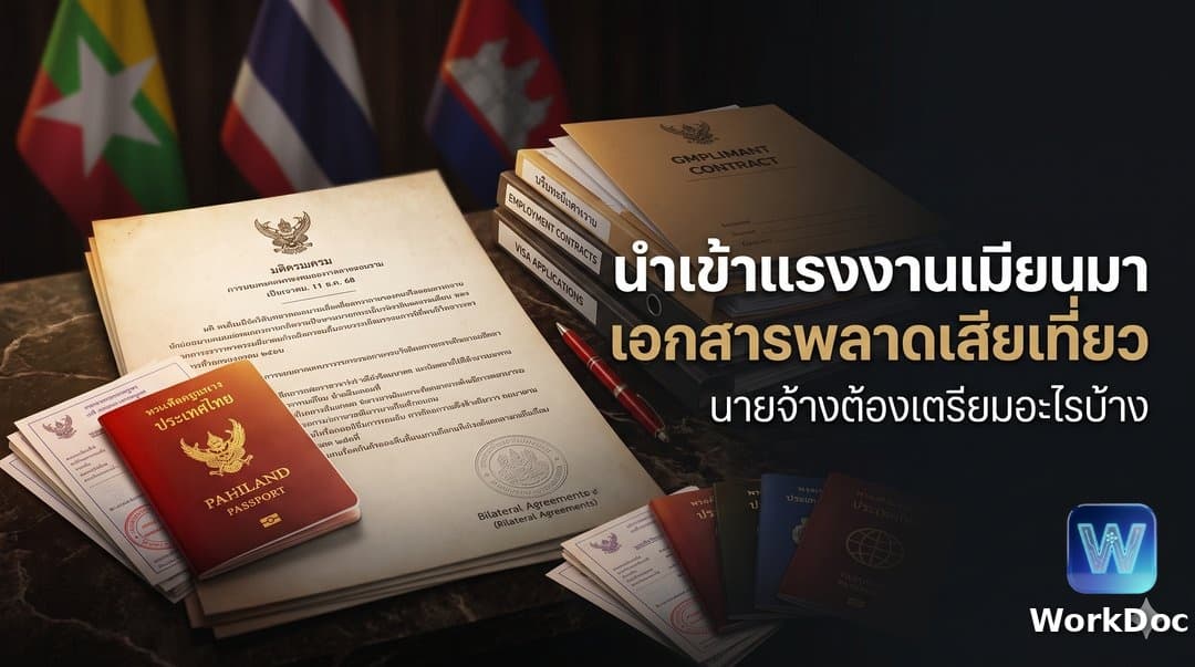 นำเข้าแรงงานเมียนมา MOU คนใหม่ นายจ้างต้องเตรียมข้อมูลและเอกสารอะไรบ้าง