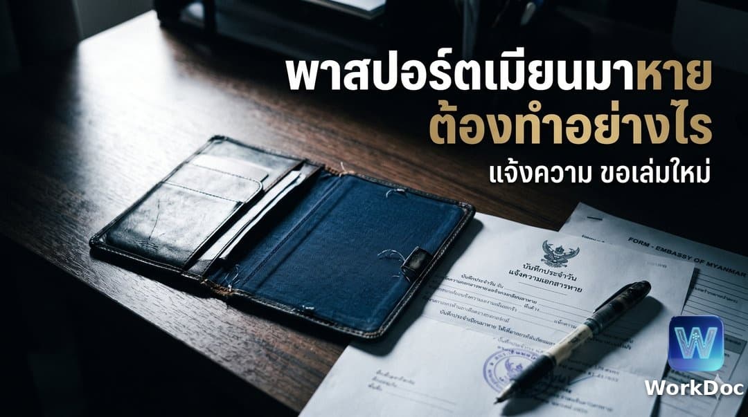 หนังสือเดินทาง (Passport) เมียนมาหาย ต้องทำอย่างไร
