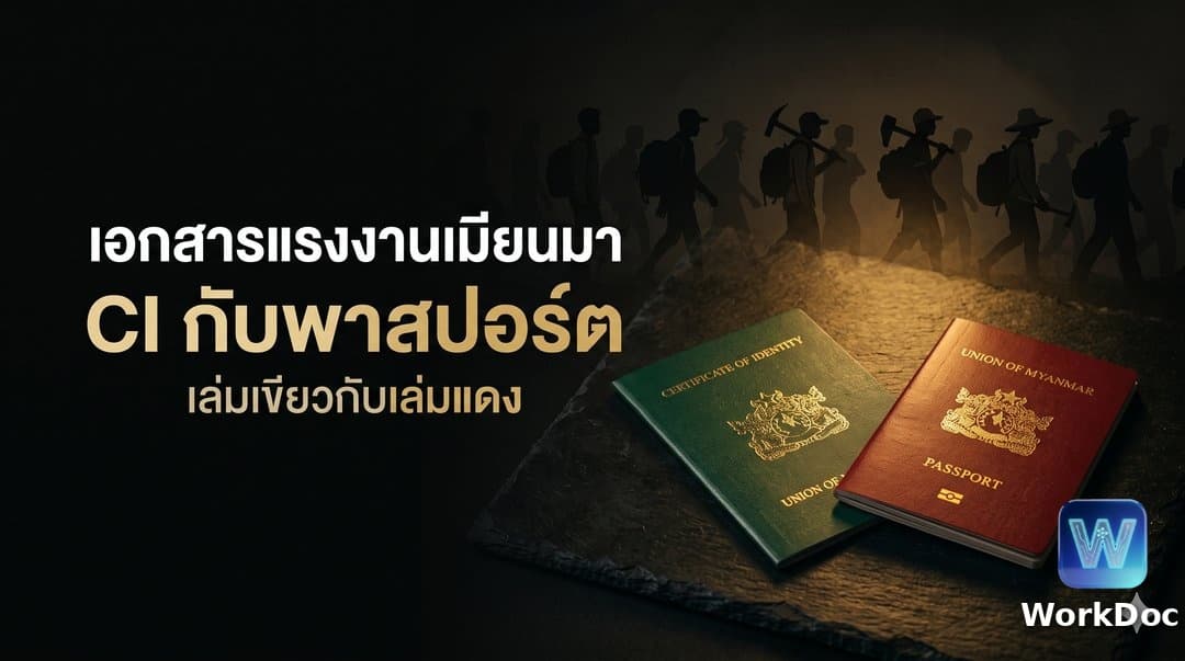 หนังสือเดินทางและเอกสาร CI ของแรงงานต่างด้าวเมียนมา