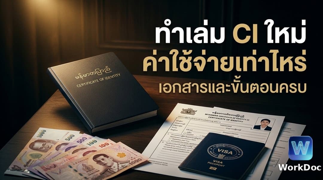 ทำเล่ม CI ใหม่ ค่าใช้จ่าย เอกสาร และขั้นตอน สำหรับแรงงานเมียนมา