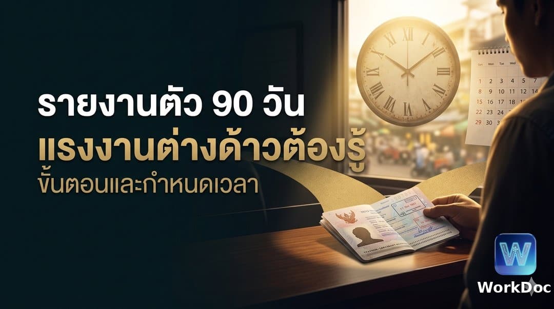 รายงานตัว 90 วัน สำหรับแรงงานต่างด้าว ขั้นตอน กำหนดเวลา และข้อควรรู้