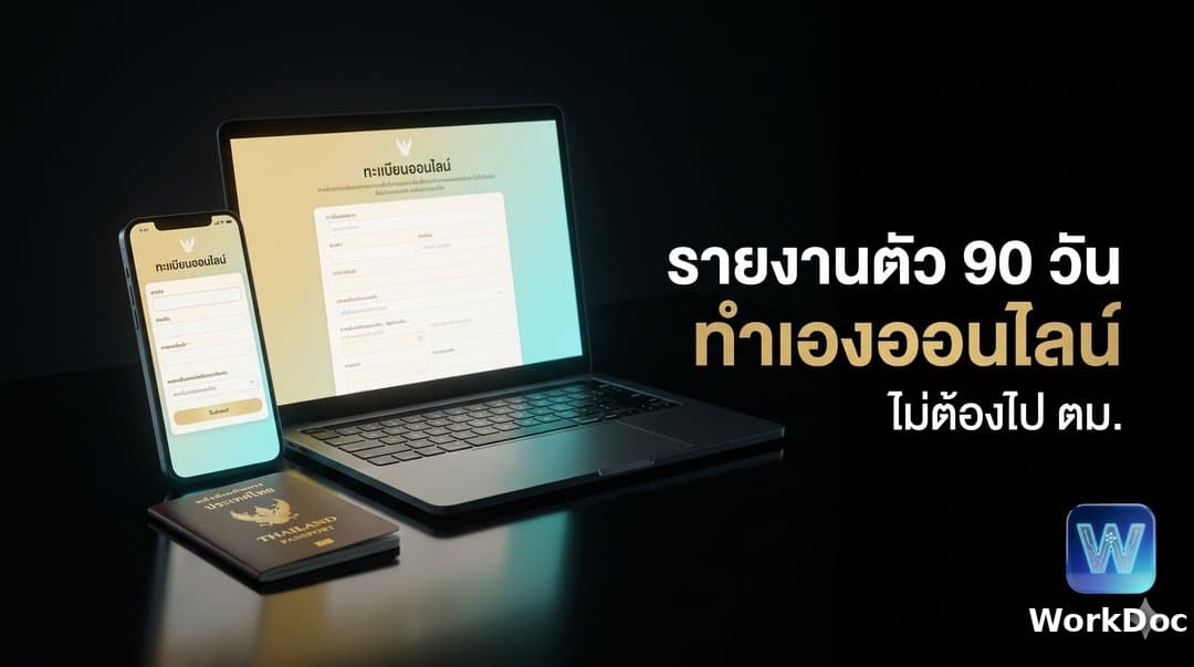 การรายงานตัว 90 วัน ผ่านระบบออนไลน์ ทำเองได้ไม่ต้องไป ตม.