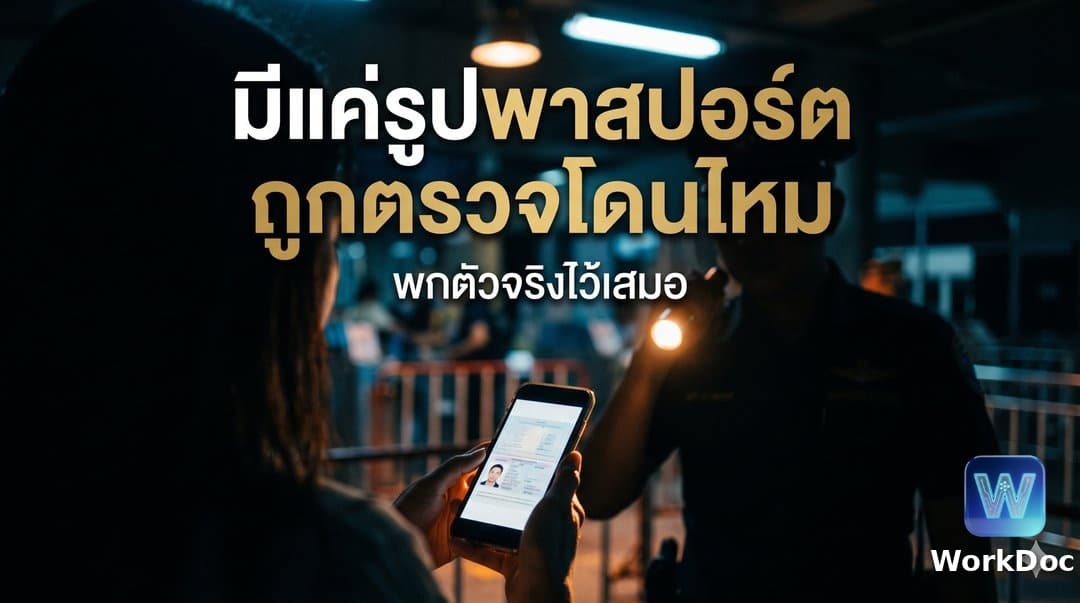 ไม่พกพาสปอร์ตตัวจริงแต่มีรูปถ่าย ถ้าถูกตรวจจะโดนปรับไหม