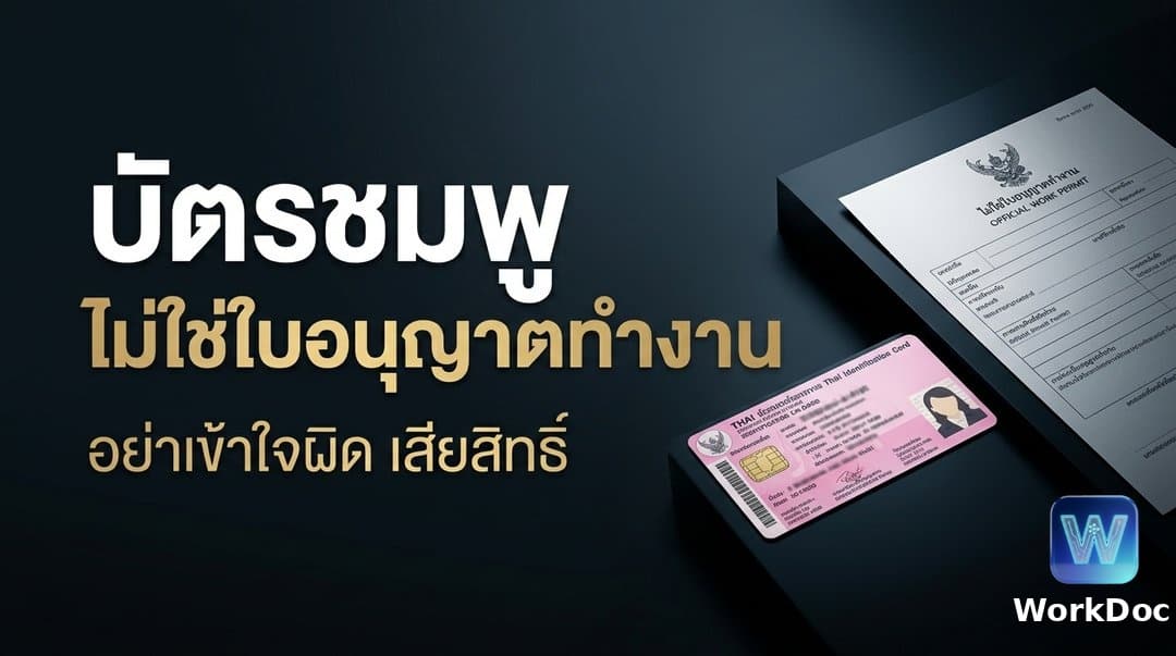 บัตรสีชมพูคืออะไร ใช้ทำอะไรได้บ้าง และต่างจากใบอนุญาตทำงานอย่างไร