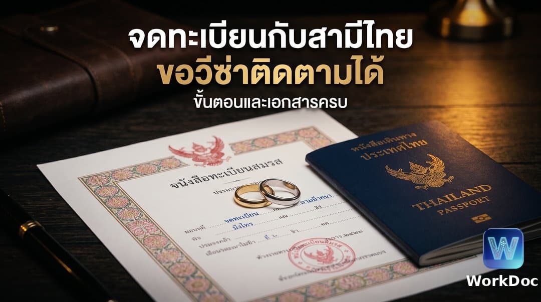 วีซ่าติดตามสามีไทย (หญิงต่างด้าวจดทะเบียนสมรสกับชายไทย): ขั้นตอนและเอกสาร