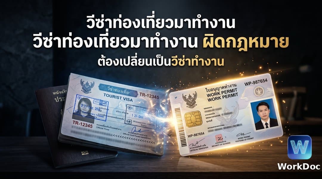 แรงงานต่างด้าวถือวีซ่าท่องเที่ยว ต้องเปลี่ยนเป็นวีซ่าทำงานถูกกฎหมาย