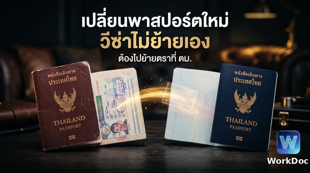 การย้ายตราวีซ่าเข้าเล่มพาสปอร์ตใหม่ และเวลาที่ควรเปลี่ยนพาสปอร์ต